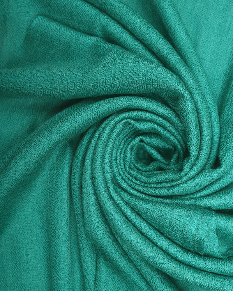 Turquoise Pashmina Wool Diamond Weave Stole
